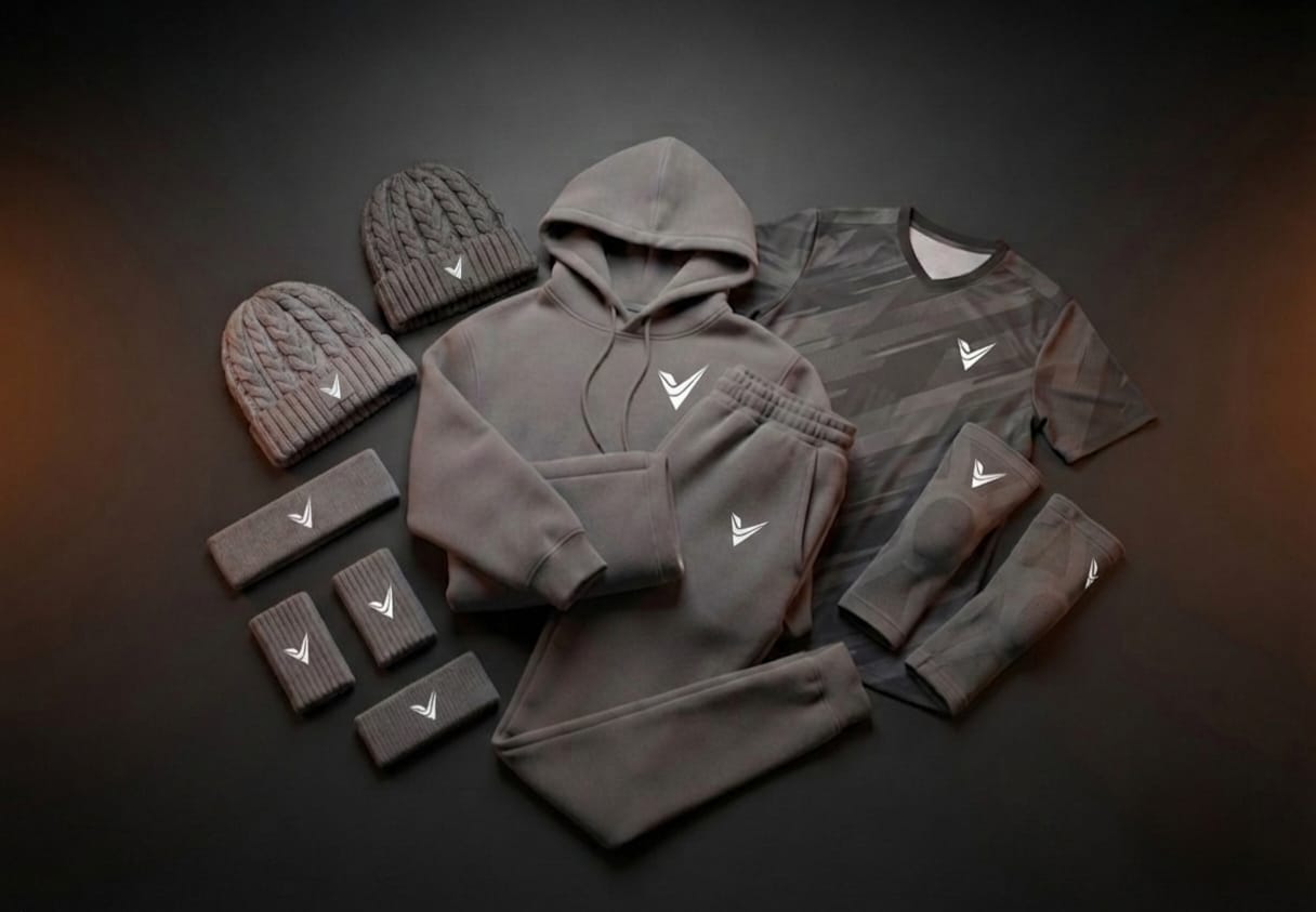 Display of sports jerseys and teamwear